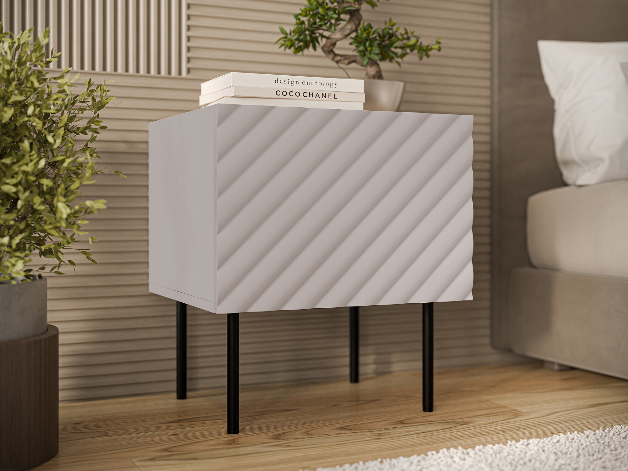 Een set nachtkastjes Mortali 107 (Kasjmier)