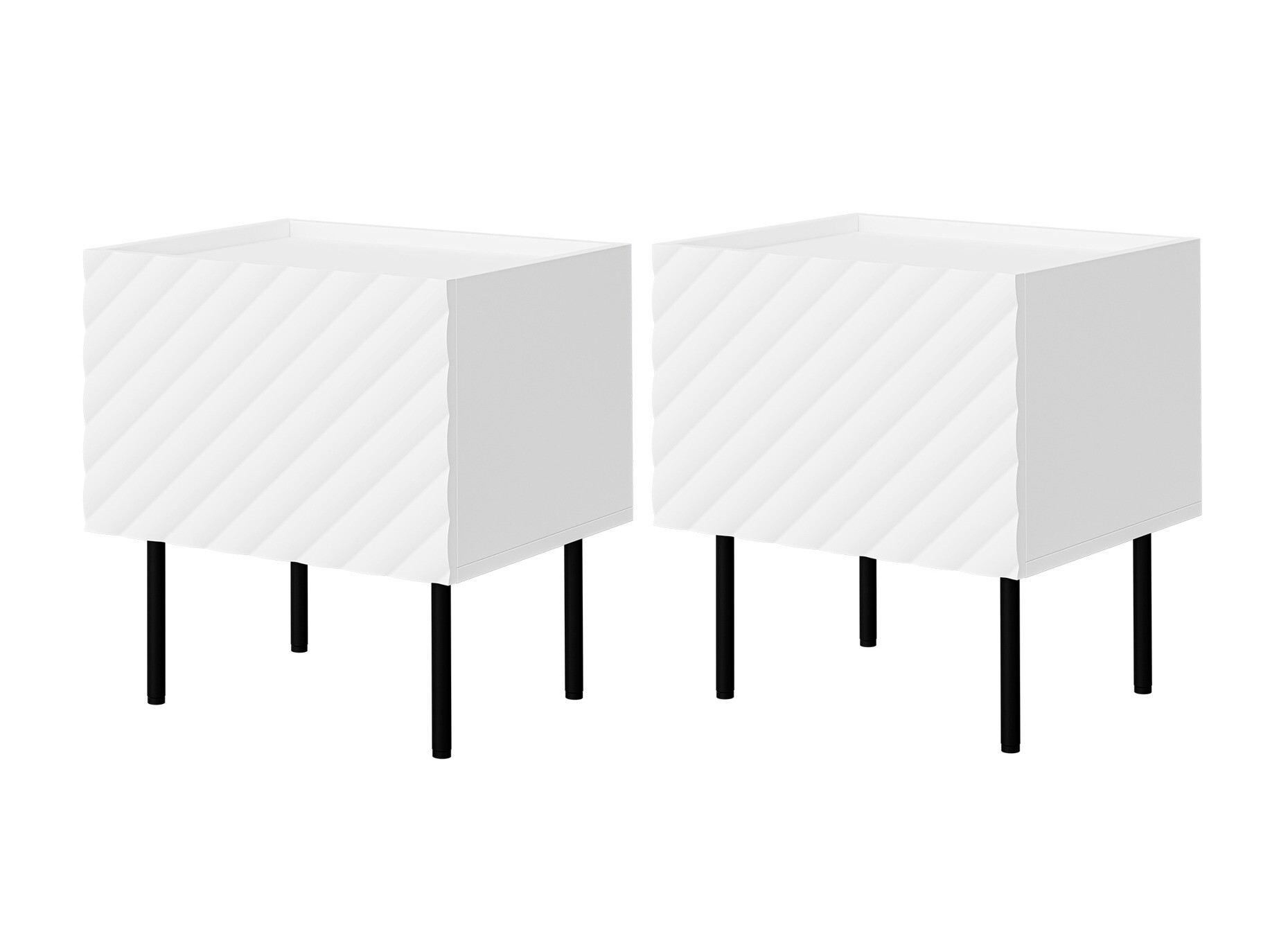 Een set nachtkastjes Sillen (Wit)