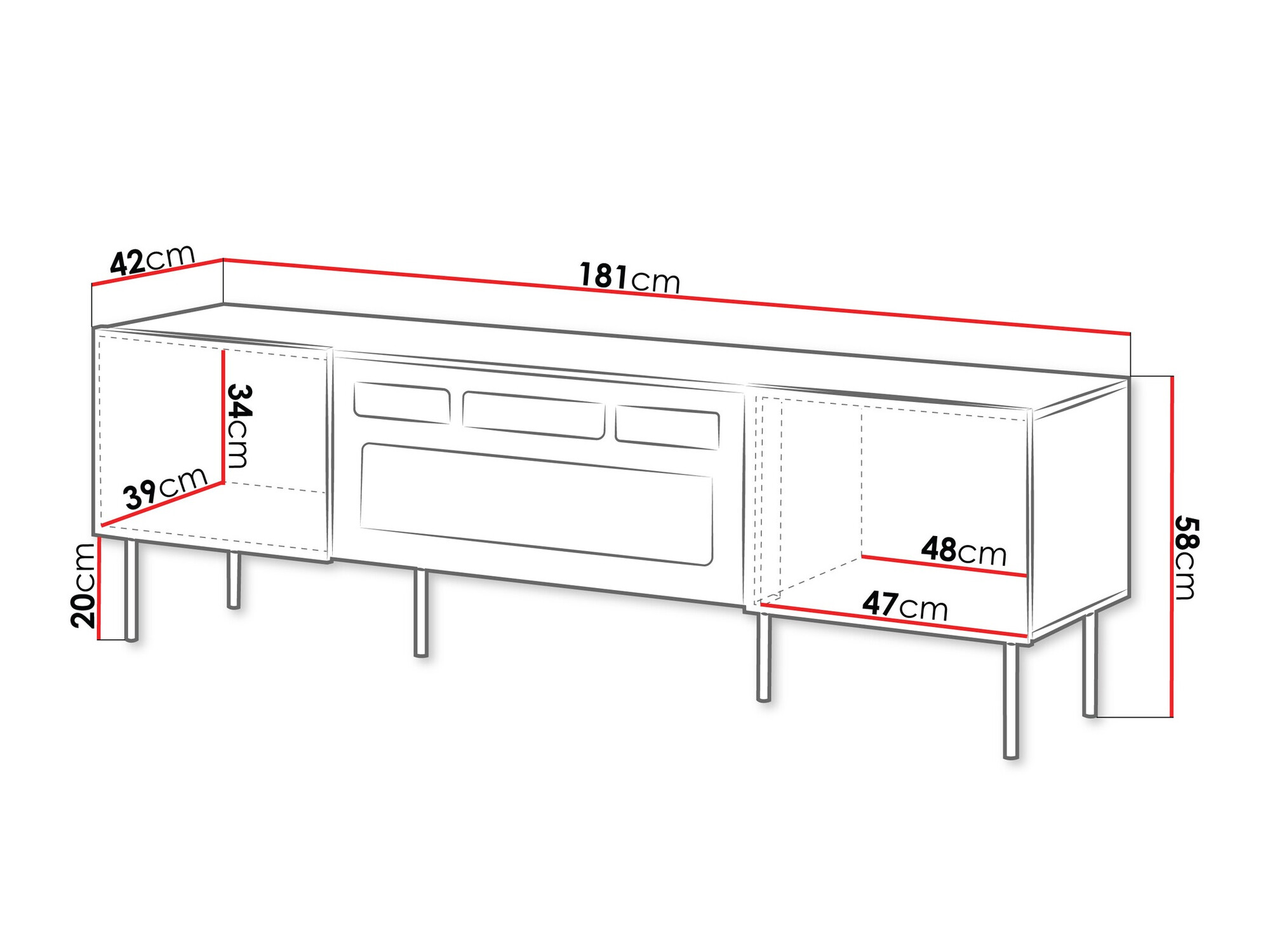 TV-meubel Melala 107