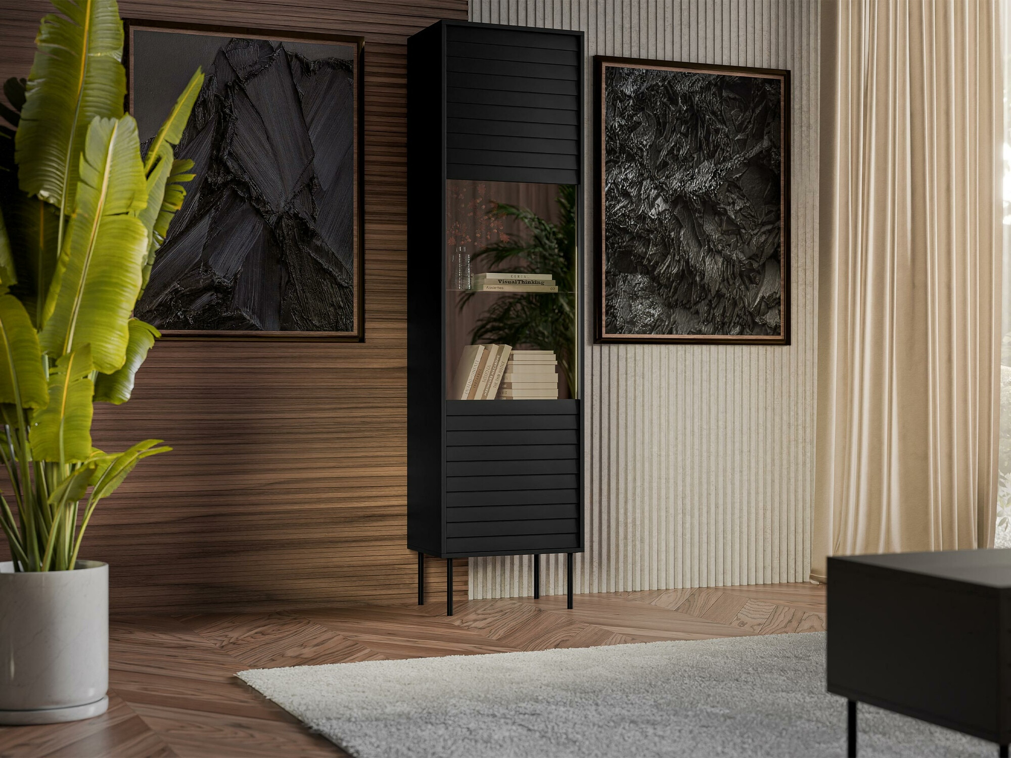 Boekenkast Flosoru 107 (Zwart)