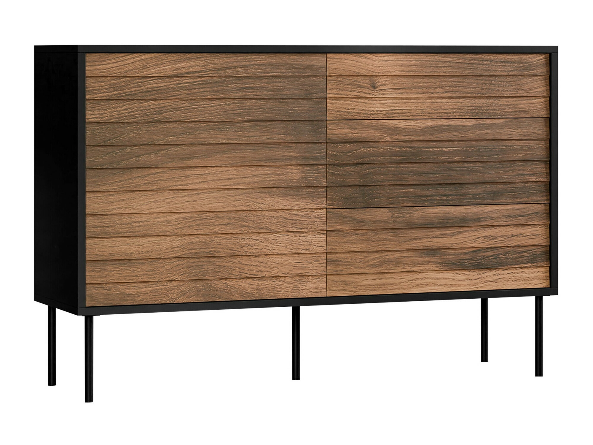 Ladekast Flosoru 101 (Notenhout + Zwart)