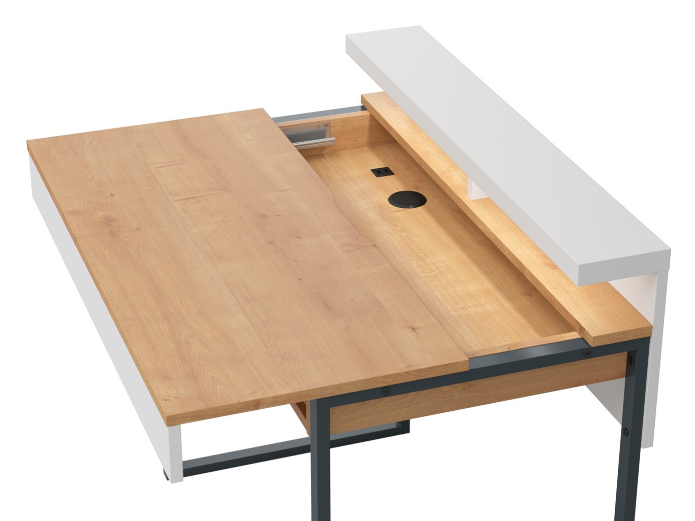 Bureau Boston 362 (Wit + Arlington eik)