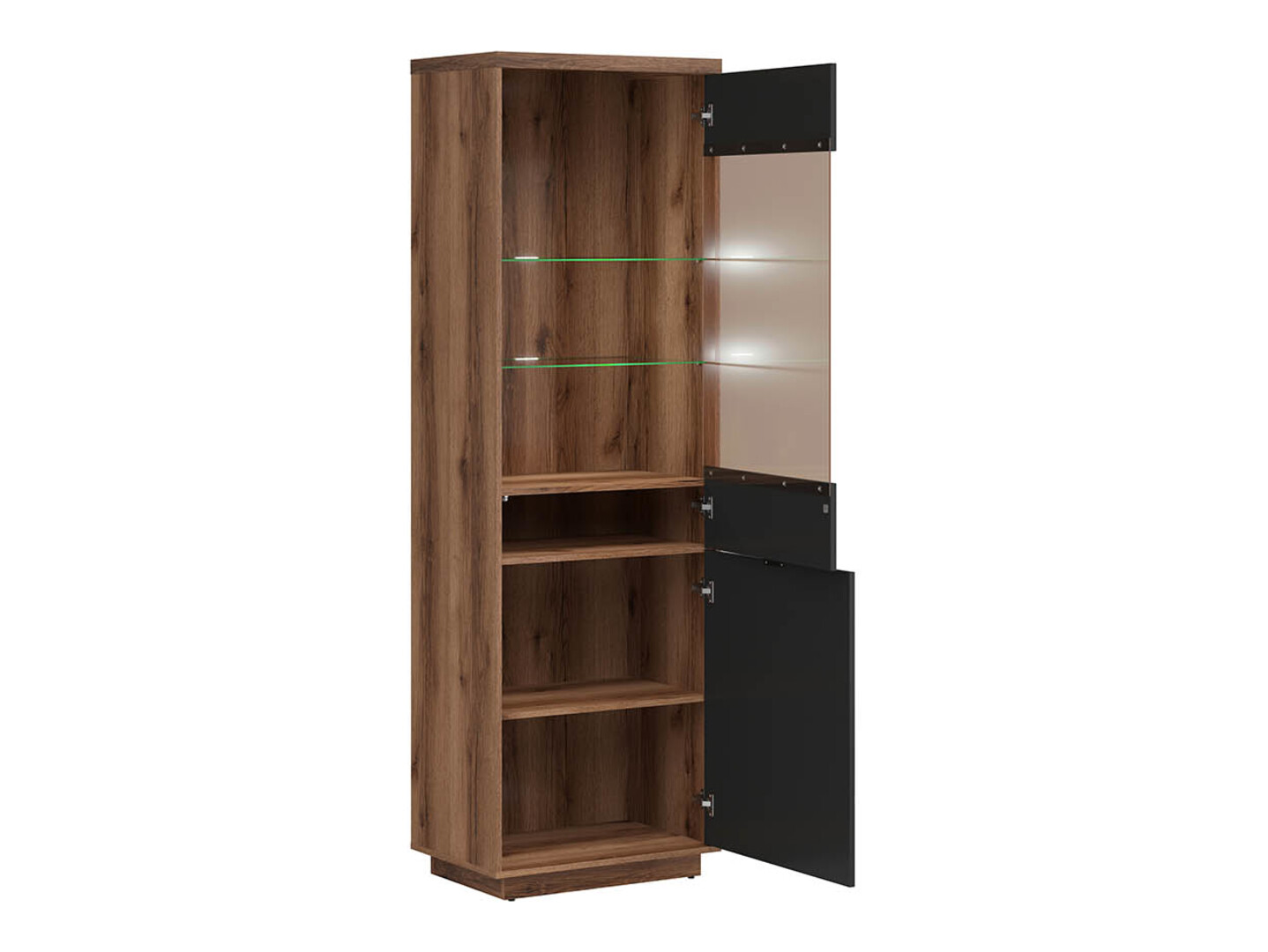 Boekenkast Fivale 102 (Donker delano-eik + Matzwart)