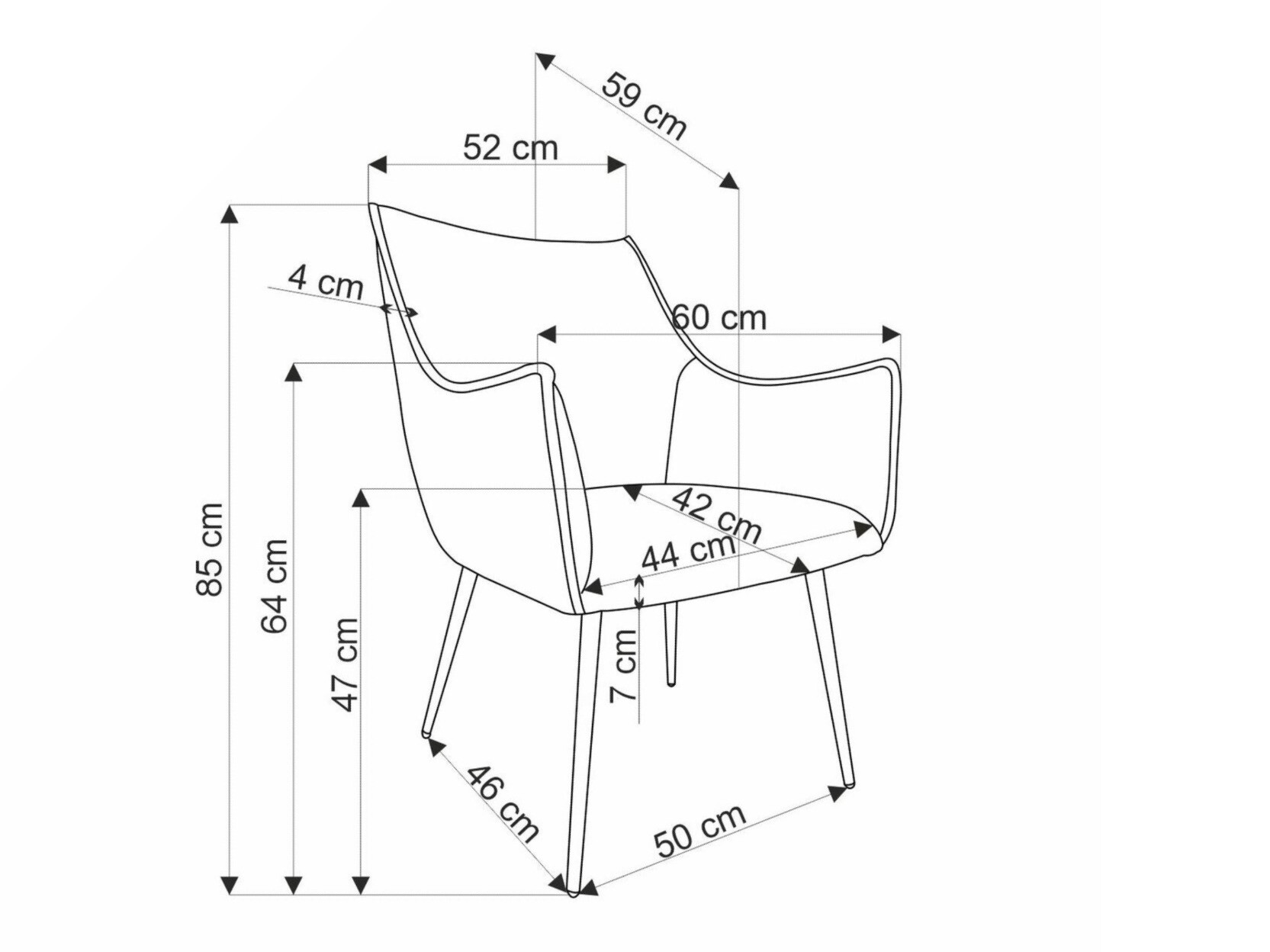 Stoel Houston 1758 (Beige)