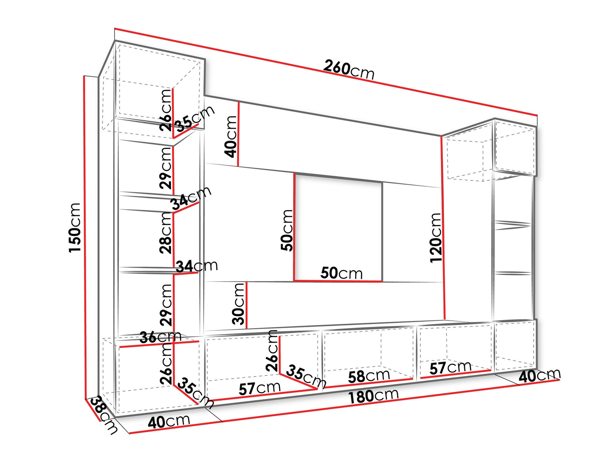 Woonkamerset Comfivo 368 (Wit + Wit marmer)