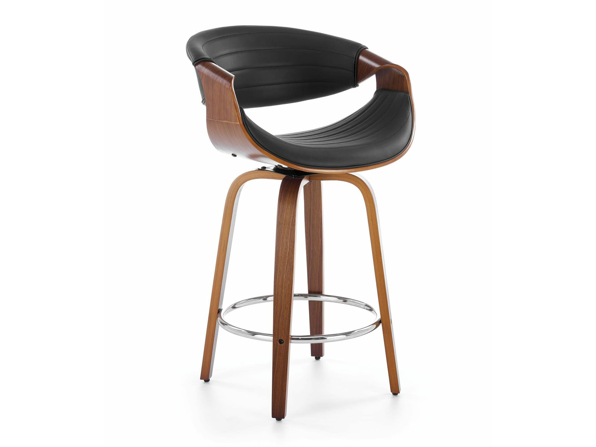 Counterstoel Houston 1599 (Zwart + Notenhout)