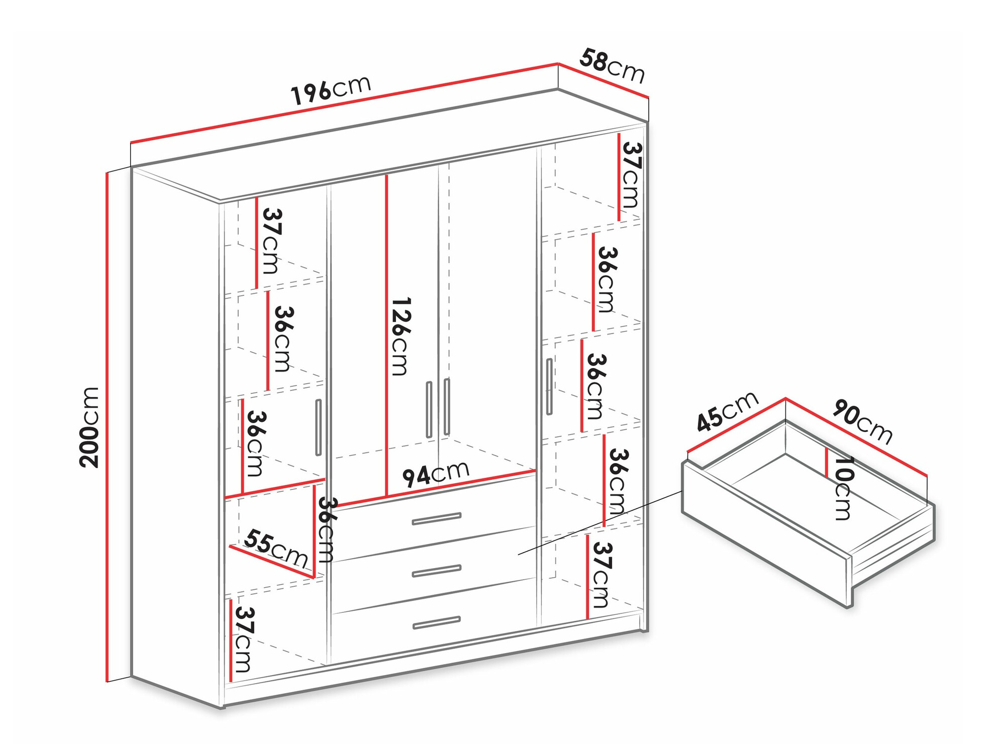 Kledingkast Dortivu 112