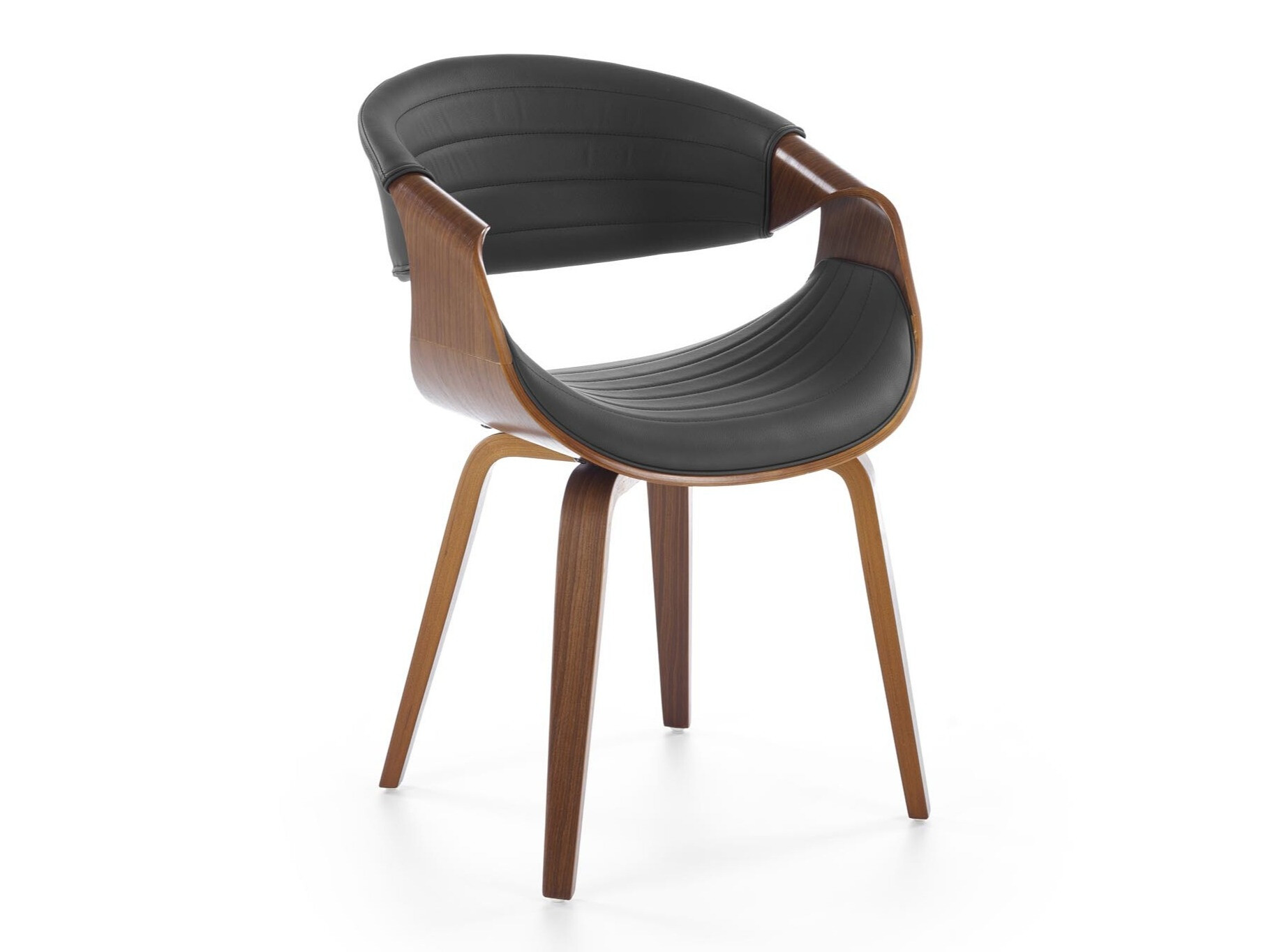 Stoel Houston 1596 (Zwart + Notenhout)