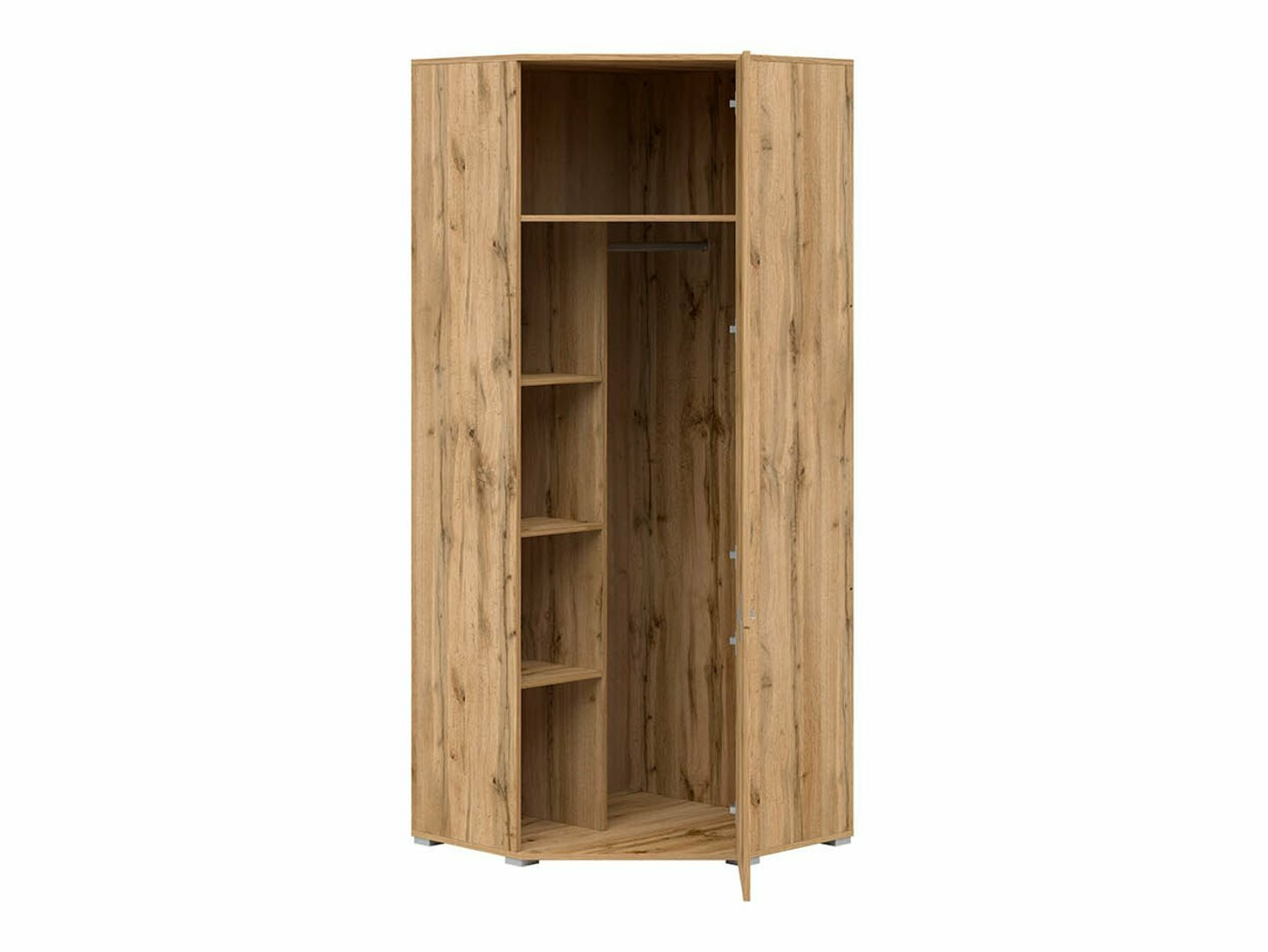 Hoekkledingkast Tivetra 116 (Wotan eik)