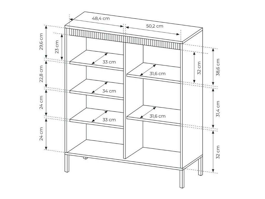 Dressoir Romfele 100 (Zwart)