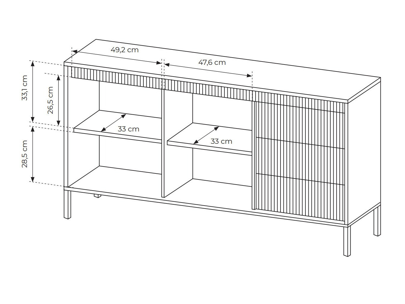 Ladekast Romfele 101 (Beige)