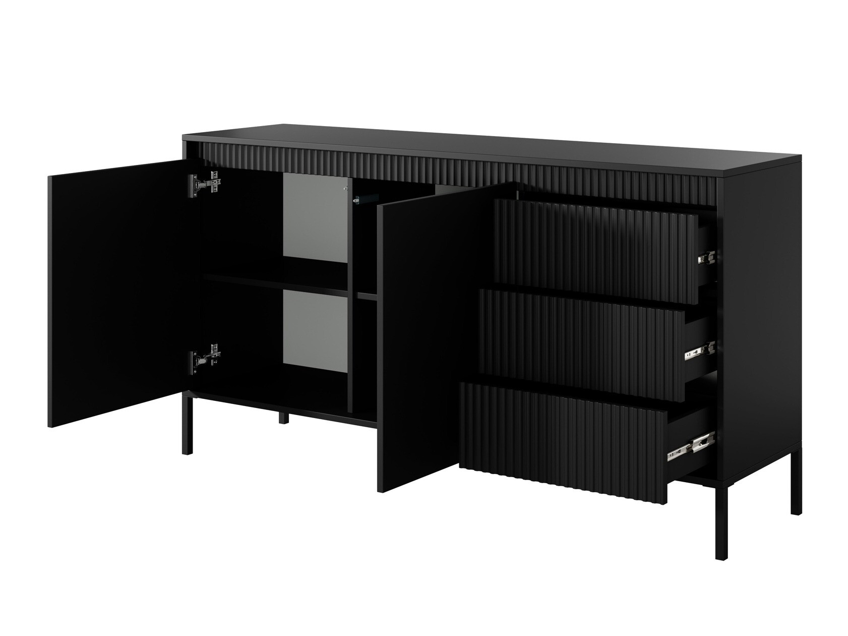 Ladekast Romfele 101 (Zwart)