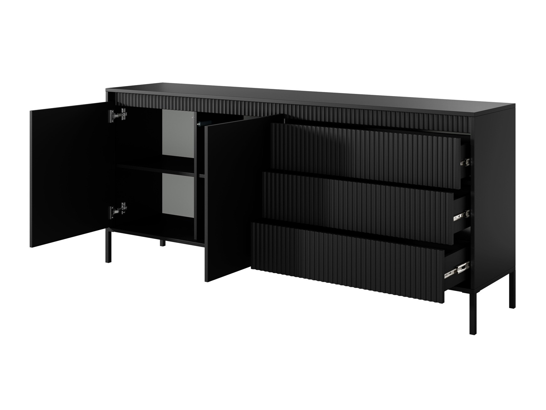 Ladekast Romfele 102 (Zwart)