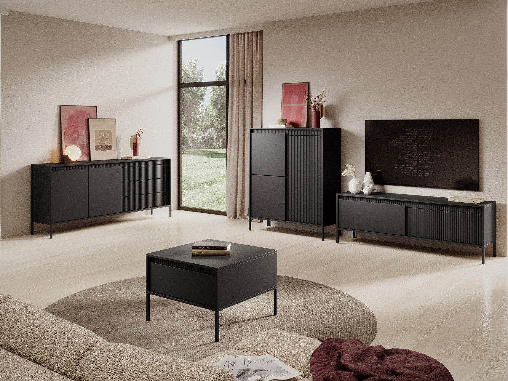 Ladekast Romfele 102 (Zwart)