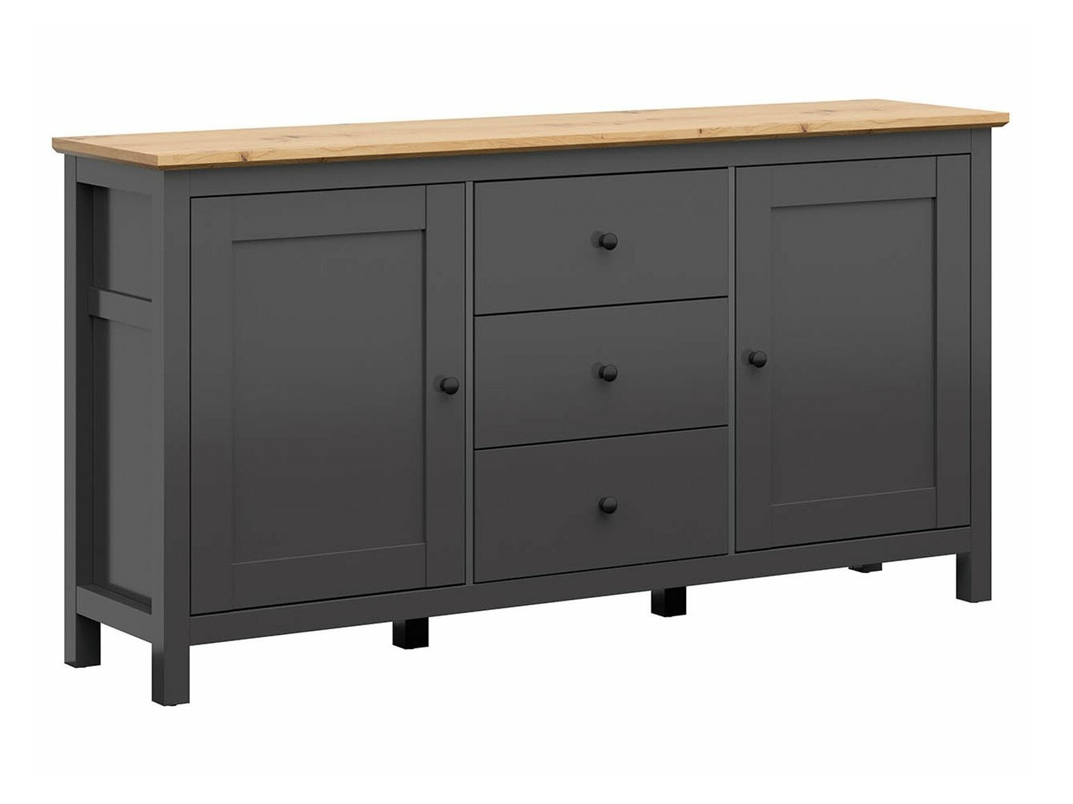 Ladekast Sordoro 101 (Grafiet + Artisan eiken)