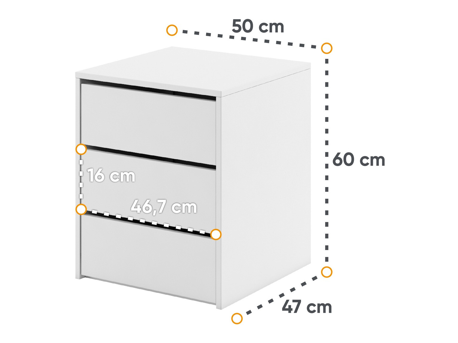 Nachtkastje Cirdelu 113 (Wit)