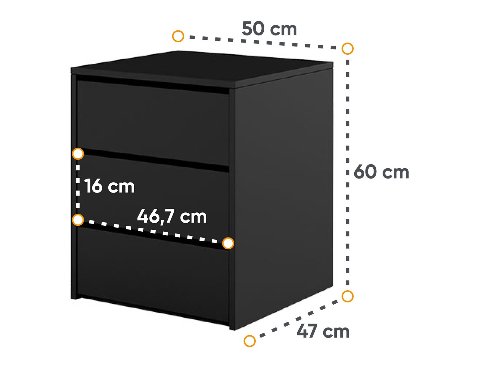 Nachtkastje Cirdelu 113 (Zwart)