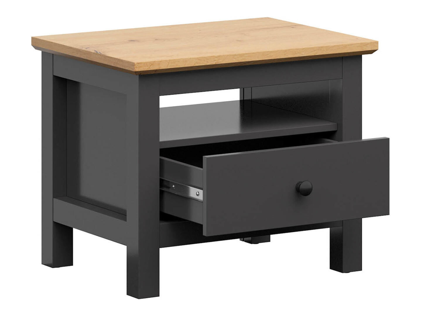 Nachtkastje Sordoro 100 (Grafiet + Artisan eiken)