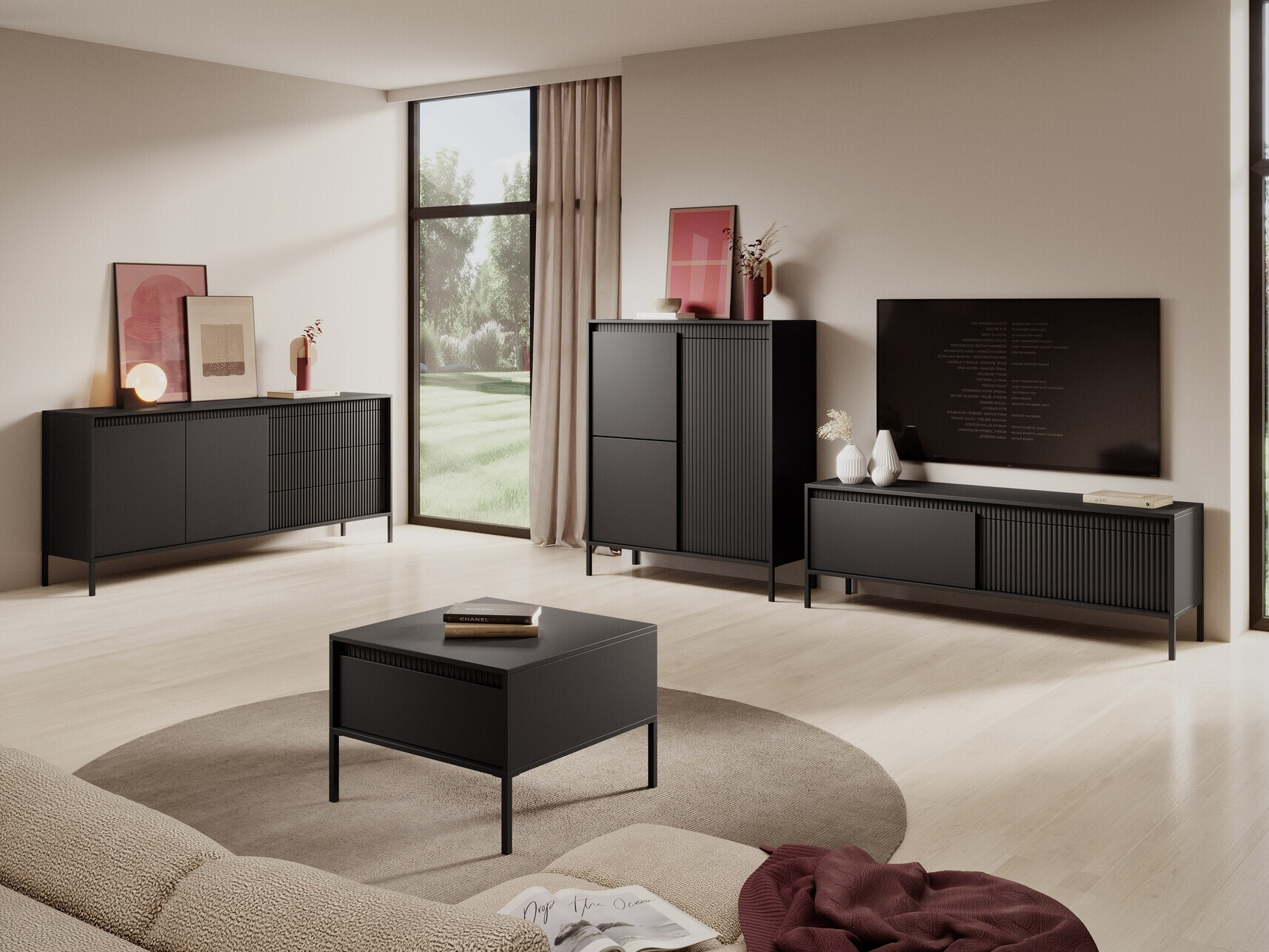 TV-meubel Romfele 103 (Zwart)