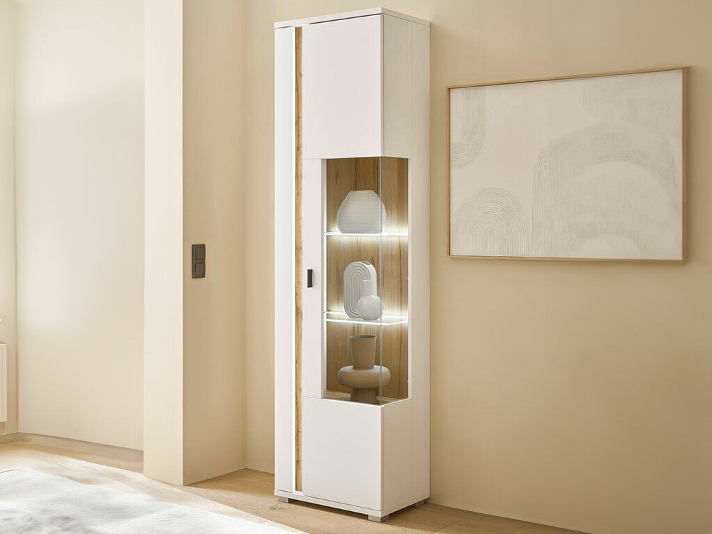 Boekenkast Avimavi 100 (Wit + Wotan eik)