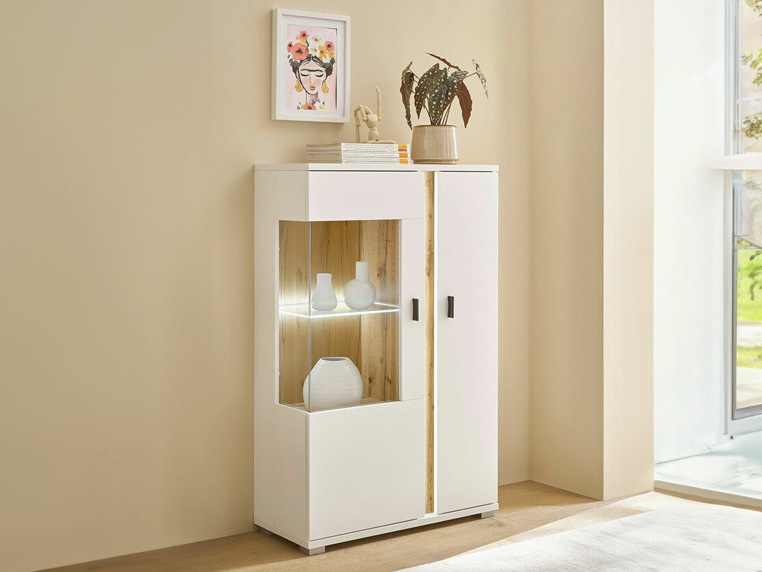 Dressoir Avimavi 102 (Wit + Wotan eik)