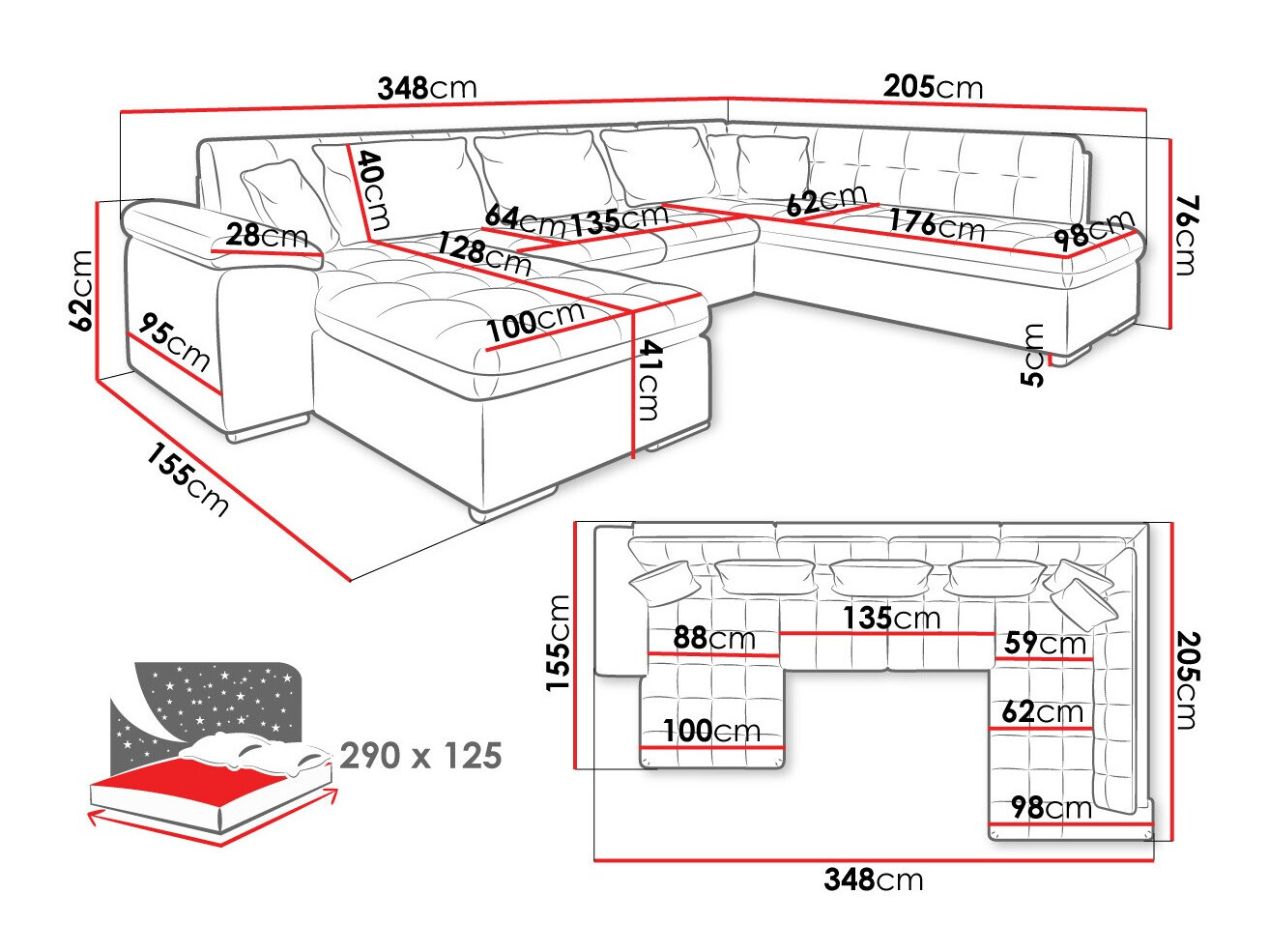 Hoekbank Comfivo 180 (Baloo 2074)