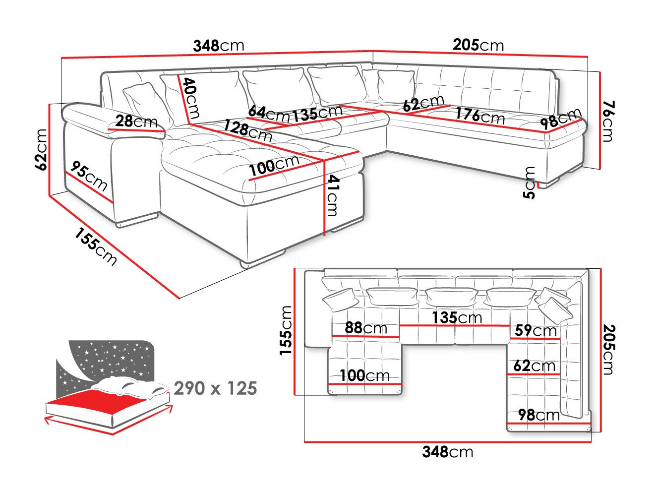Hoekbank Comfivo 180 (Baloo 2074)