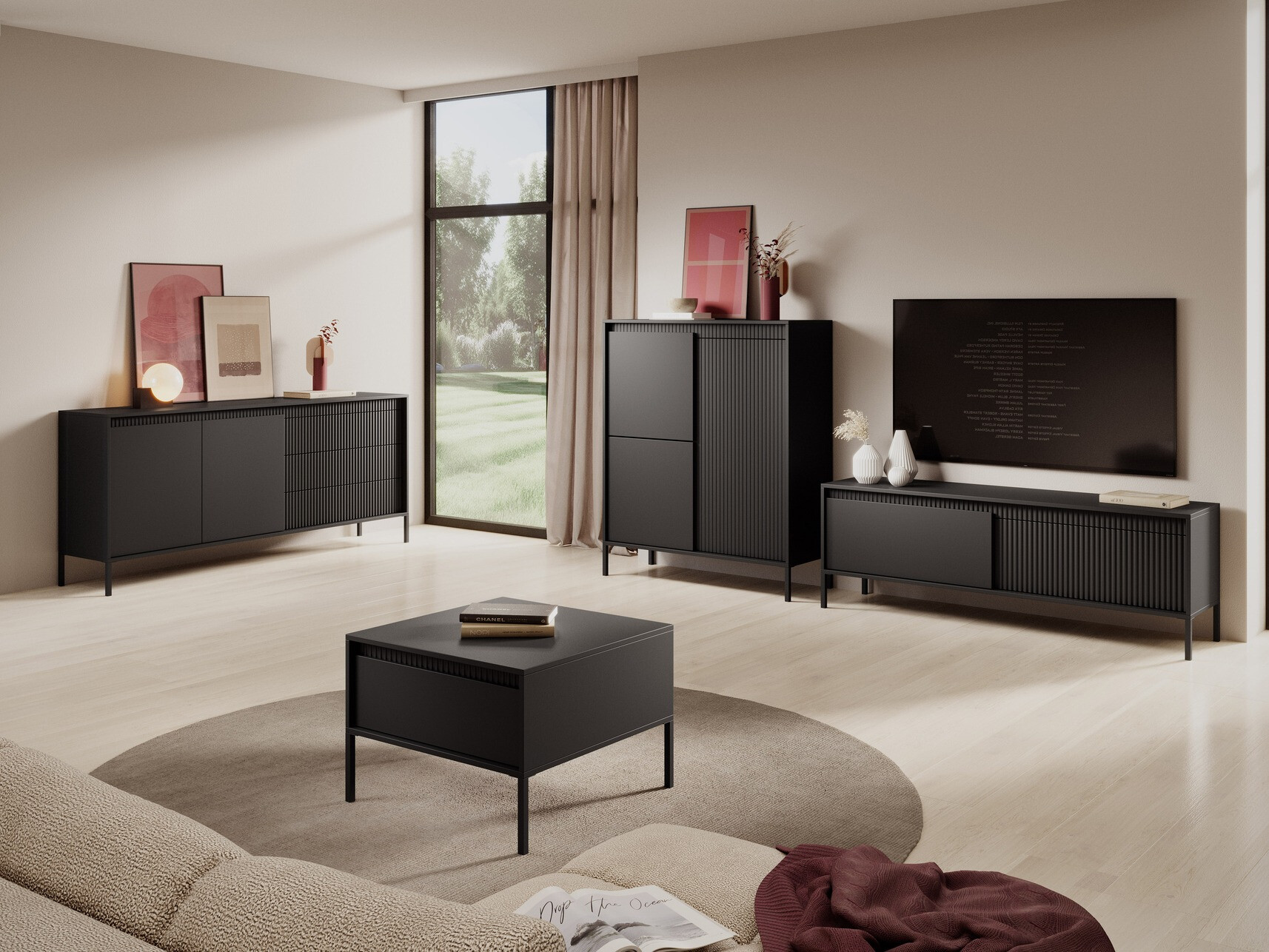 Salontafel Romfele 105 (Zwart)