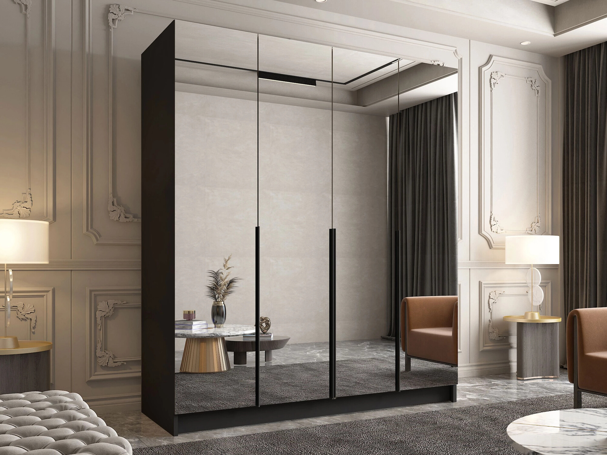 Kledingkast Closico 190 (Zwart)