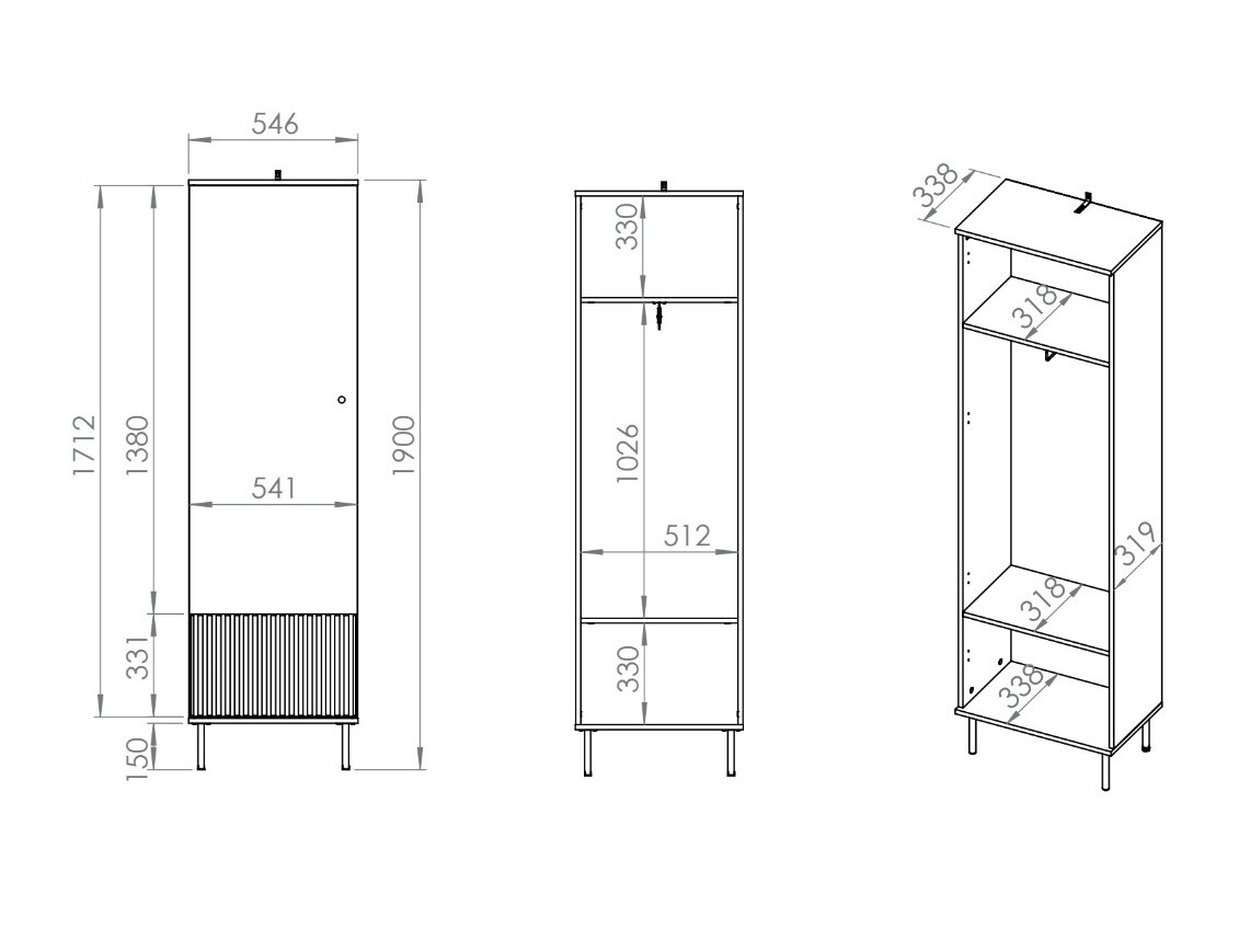 Kledingkast Marmeli 113