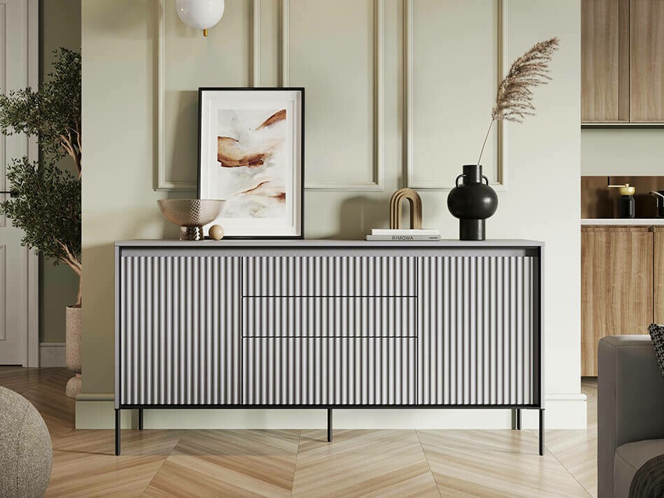 Ladekast Fernolu 100 (Grijs + Zwart)