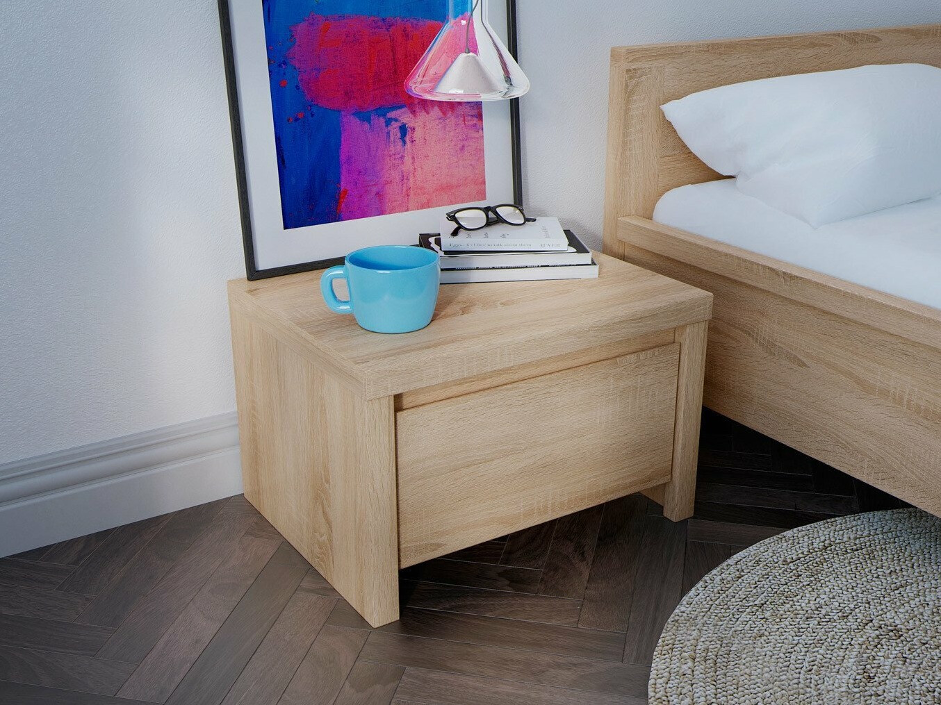 Nachtkastje Nolroma 102 (Sonoma eik)