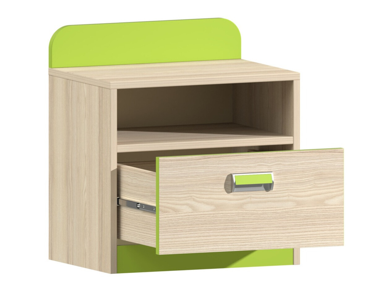 Nachtkastje Ophmora 111 (Eiken + Wit)