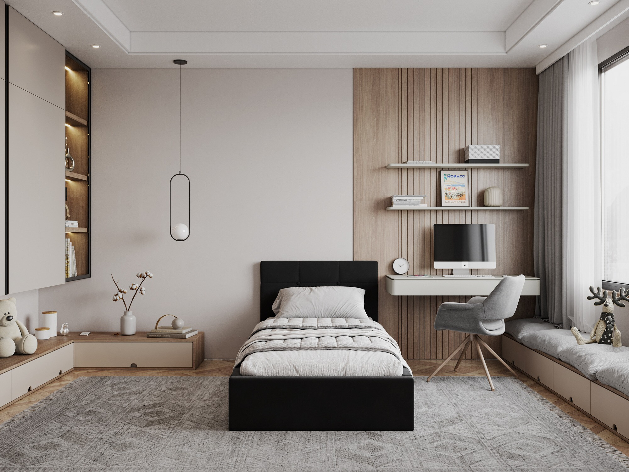 Bed Fairfield 107 (Zwart)