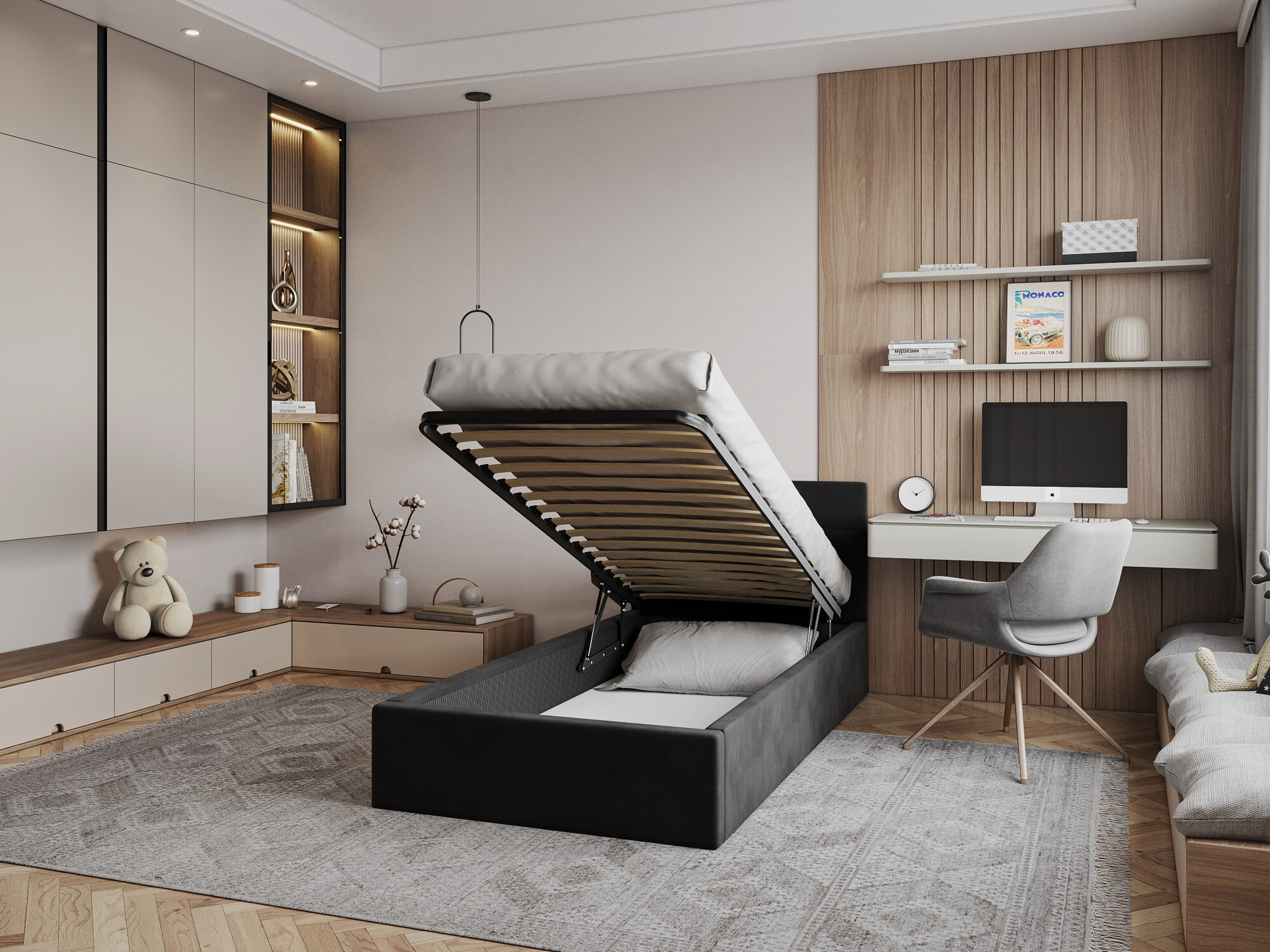 Bed Fairfield 107 (Zwart)