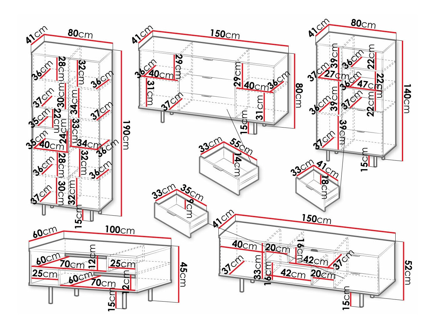 Woonkamerset Virdomi 106 (Kasjmier)