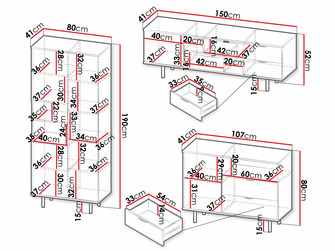 Woonkamerset Virdomi 107 (Kasjmier)
