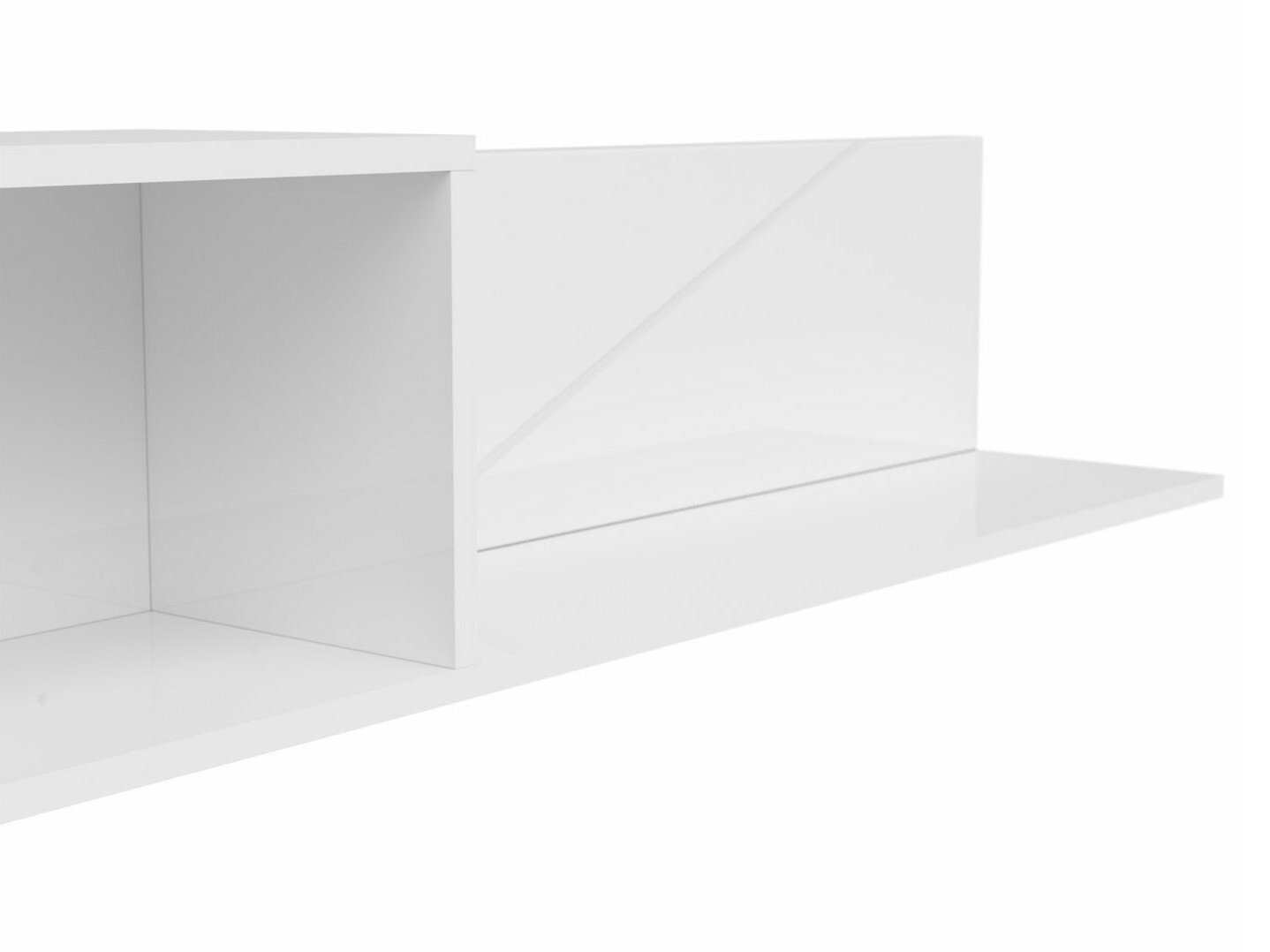 Wandplank Fivale 101 (Glanzend wit + Wit)