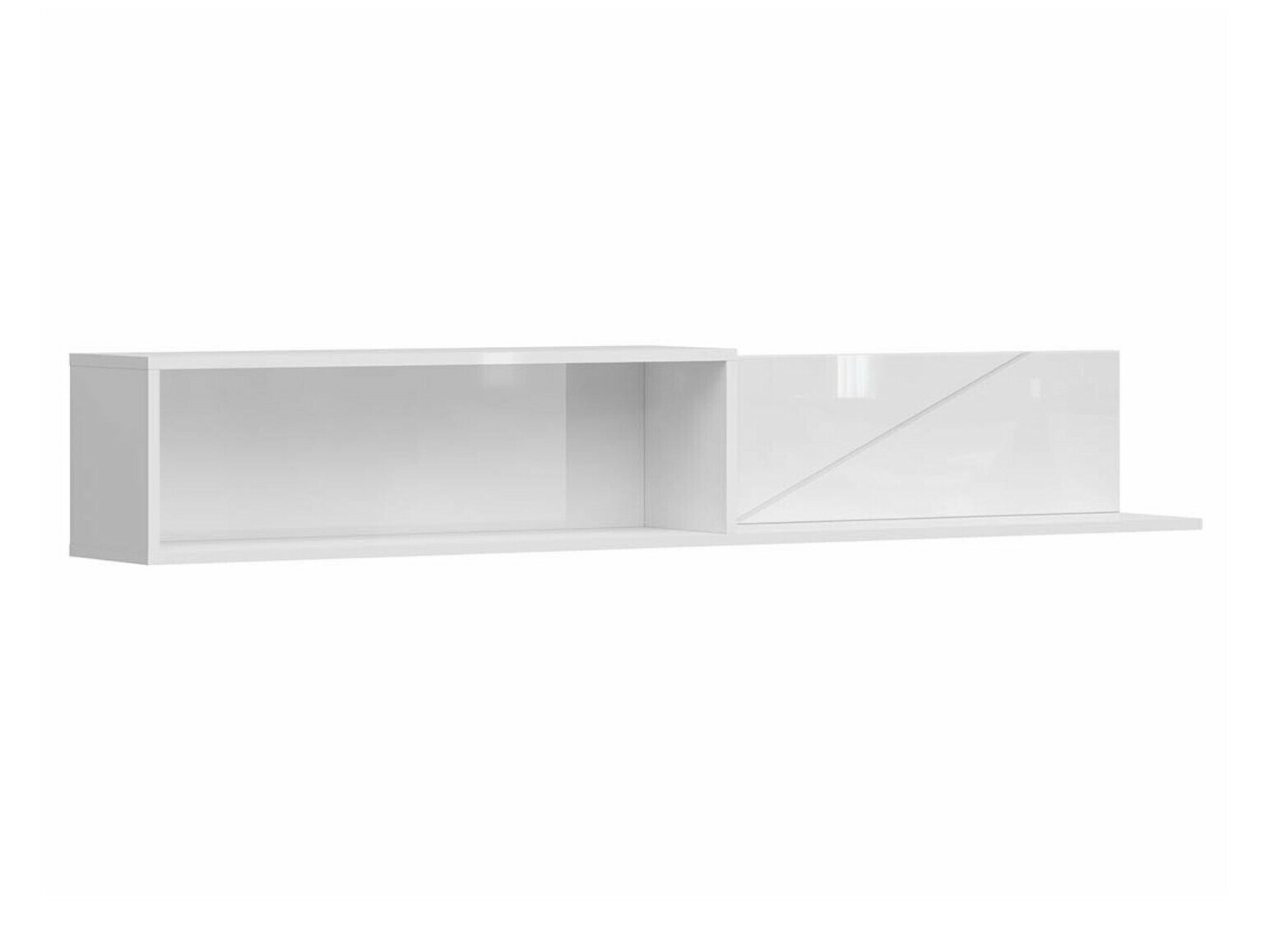 Wandplank Fivale 101 (Glanzend wit + Wit)