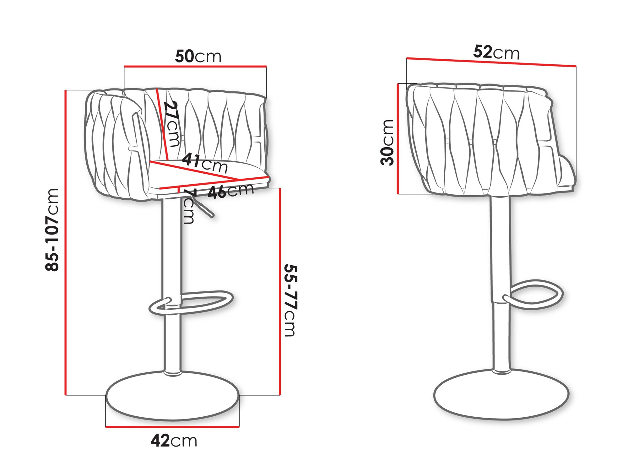 Barkruk Comfivo Hilaritas IV (Gouden + Grijs)