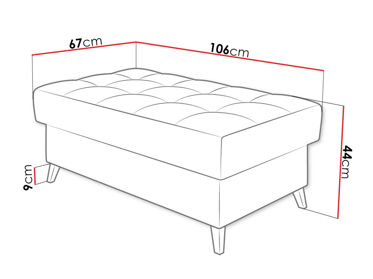 Gestoffeerde hocker Comfivo 236 (Baloo 2073)