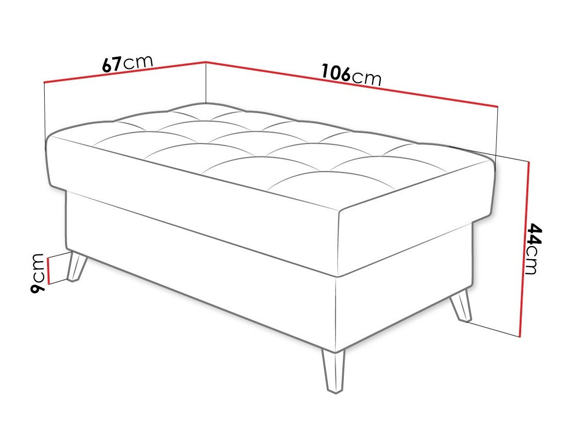 Gestoffeerde hocker Comfivo 236 (Baloo 2074)