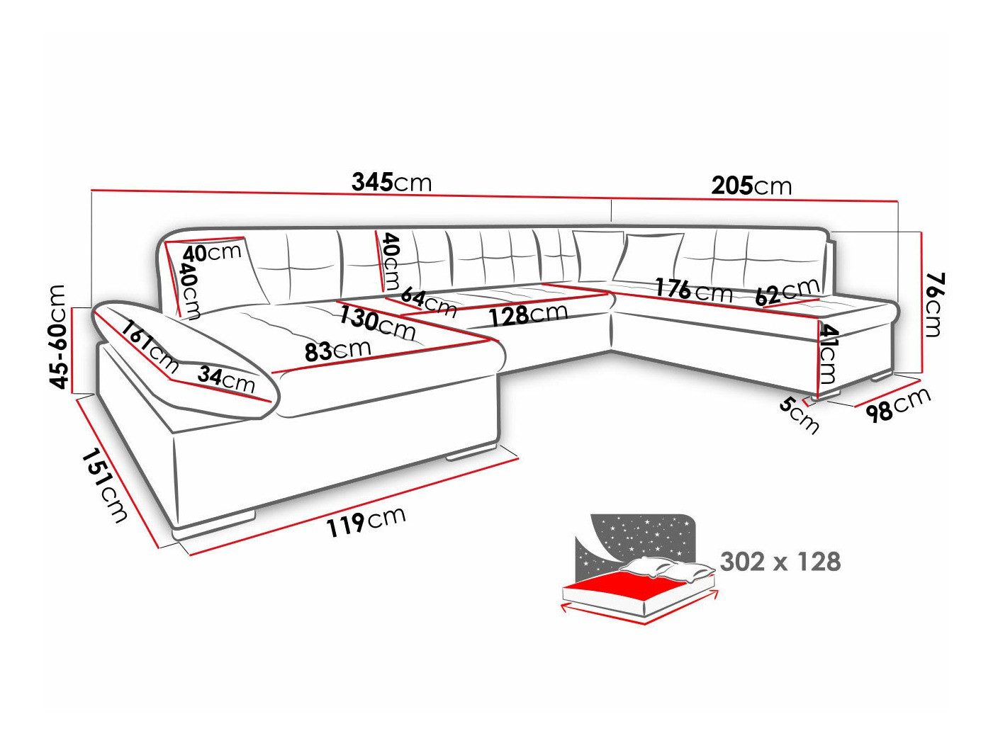 Hoekbank Comfivo 173 (Fragola 65)