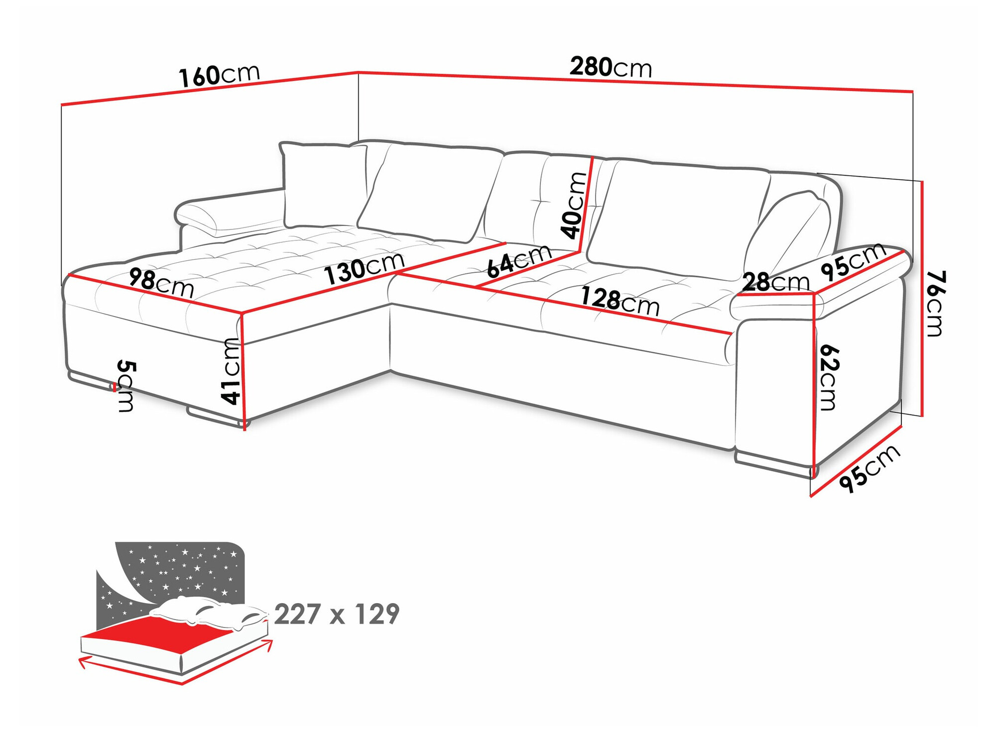 Hoekbank Comfivo 181 (Fragola 90)