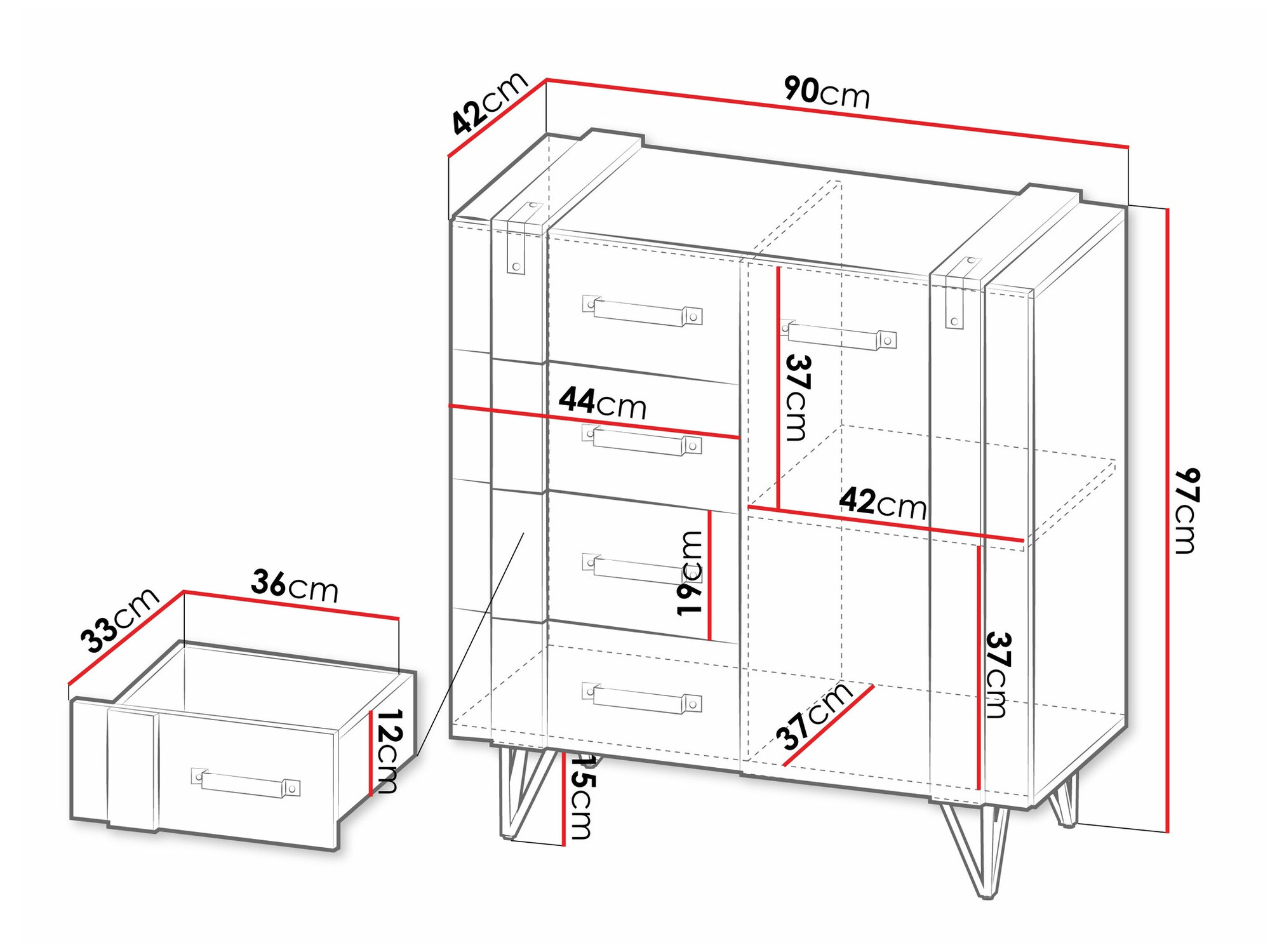 Ladekast Domdele 105