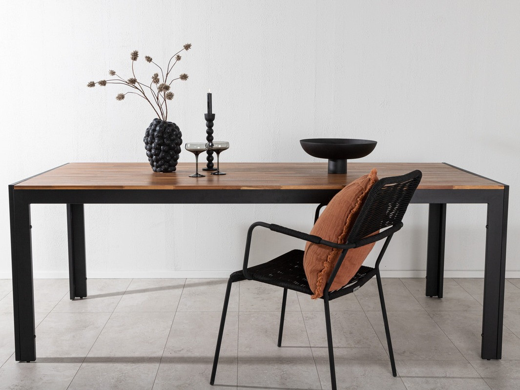 Outdoor tafel Dallas 673 (Acacia + Zwart)
