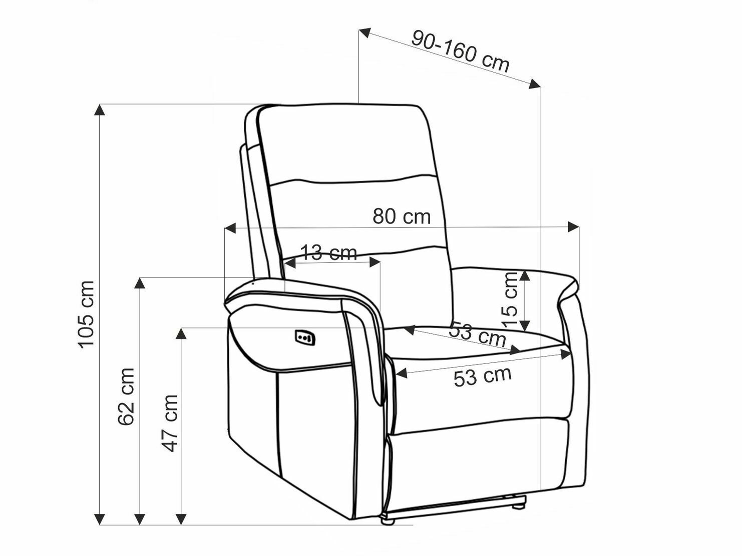 Relaxfauteuil Houston 1782 (Licht olijfboom)