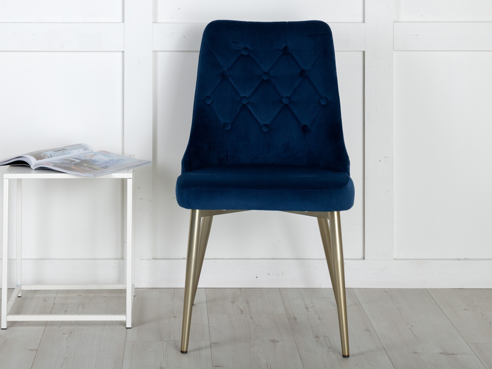 Stoel Dallas 203 (Blauw + gouden)