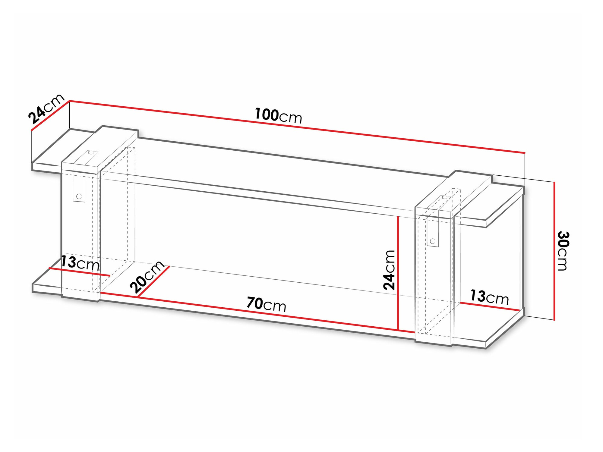 Wandplank Domdele 107