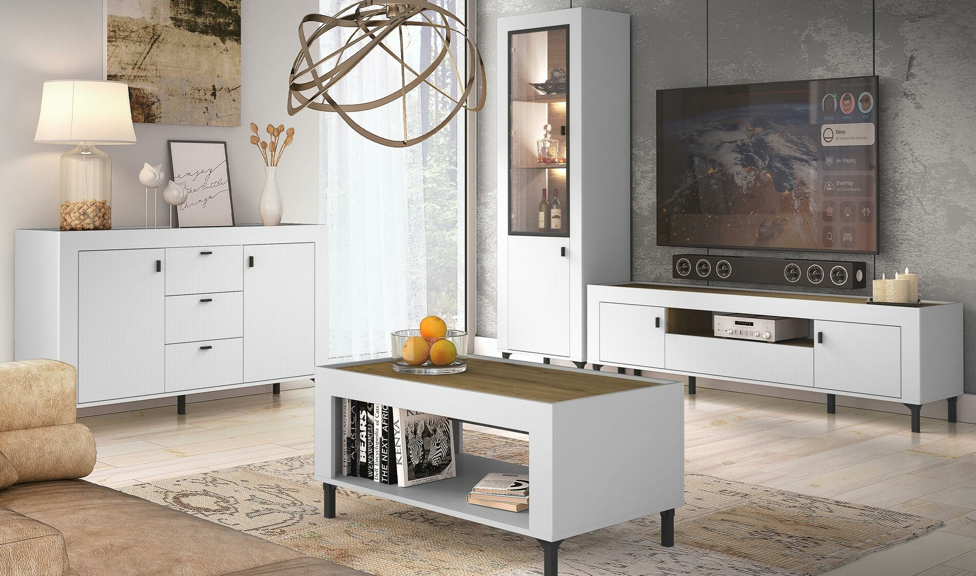 Boekenkast Mormavu 104 (Mat wit)